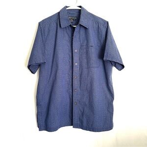 5.11 Tactical Series Men's Snap Button Down Half Sleeves Blue/White Shirt sz M